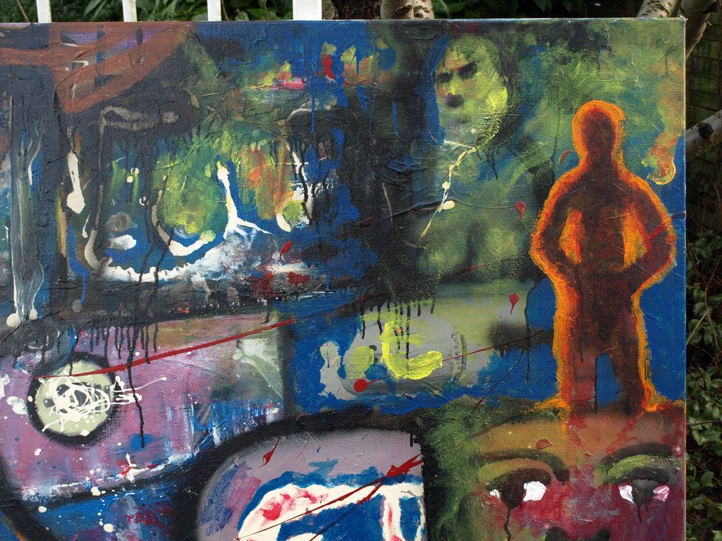 Justus Donker : Olieverf op doek â�� Street Art - 135 x 170 cm - ca 2000 kopen? Bied vanaf 100!