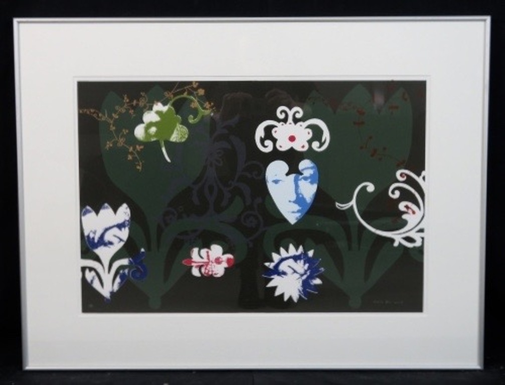 Eline Bos: Zeefdruk, Zonder titel - Ingelijst kopen? Bied vanaf 35!