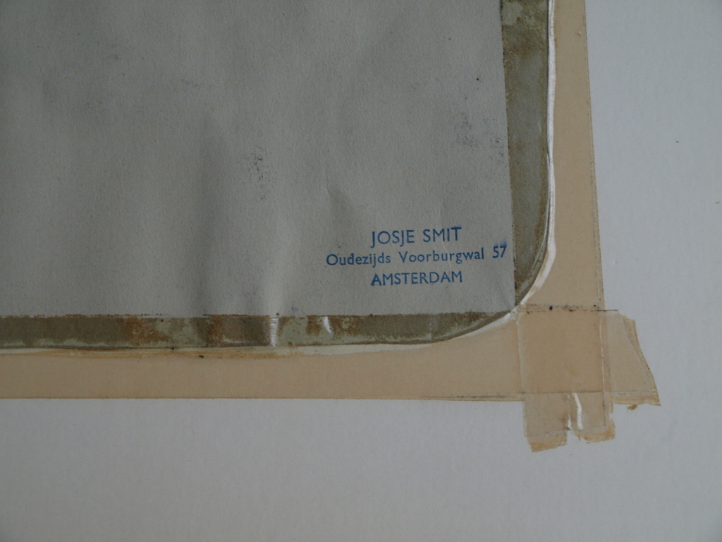 Josje Smit : Gemengde techniek , Abstract 1 – gesigneerd – ca 1970 kopen? Bied vanaf 1!