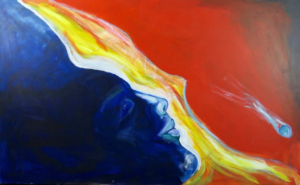 Botty Sanches: Acryl op doek, Vrouw (Zeer Groot) kopen? Bied vanaf 50!