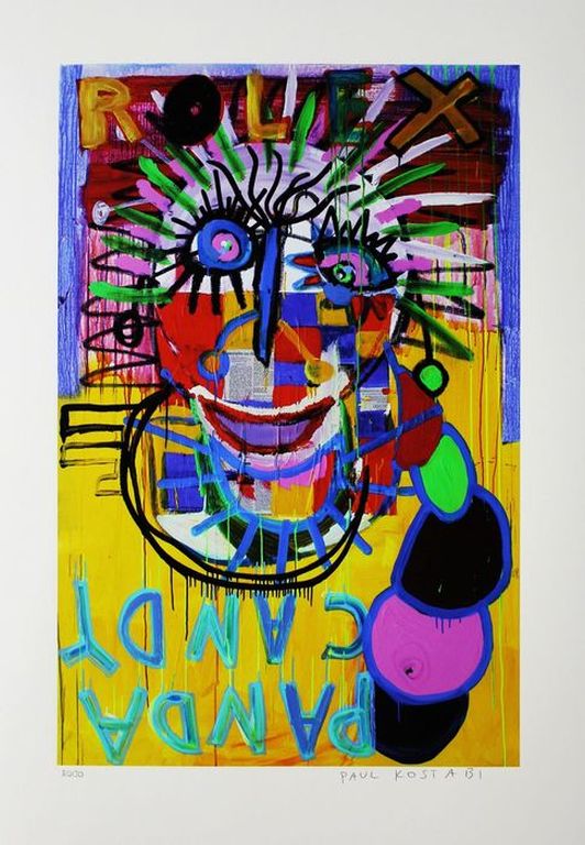 PAUL KOSTABI - "Panda candy" -- signiertes Giclée - oplage van 30 ex. - 2014 verkocht voor € 45!