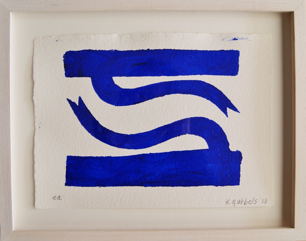 Klaas Gubbels sjabloondruk 'Gespiegeld' - 2013 kopen? Bied vanaf 425!