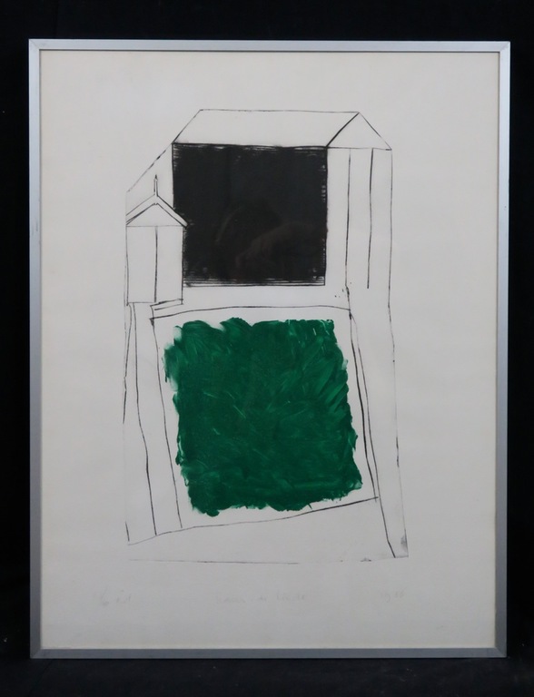 Hans van der Linde: Droge naald, Kerkje - Ingelijst kopen? Bied vanaf 20!