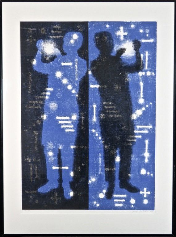 Jacomijn den Engelsen: Houtsnede, Lichtman - Ingelijst (Zeer Groot) verkocht voor € 100!