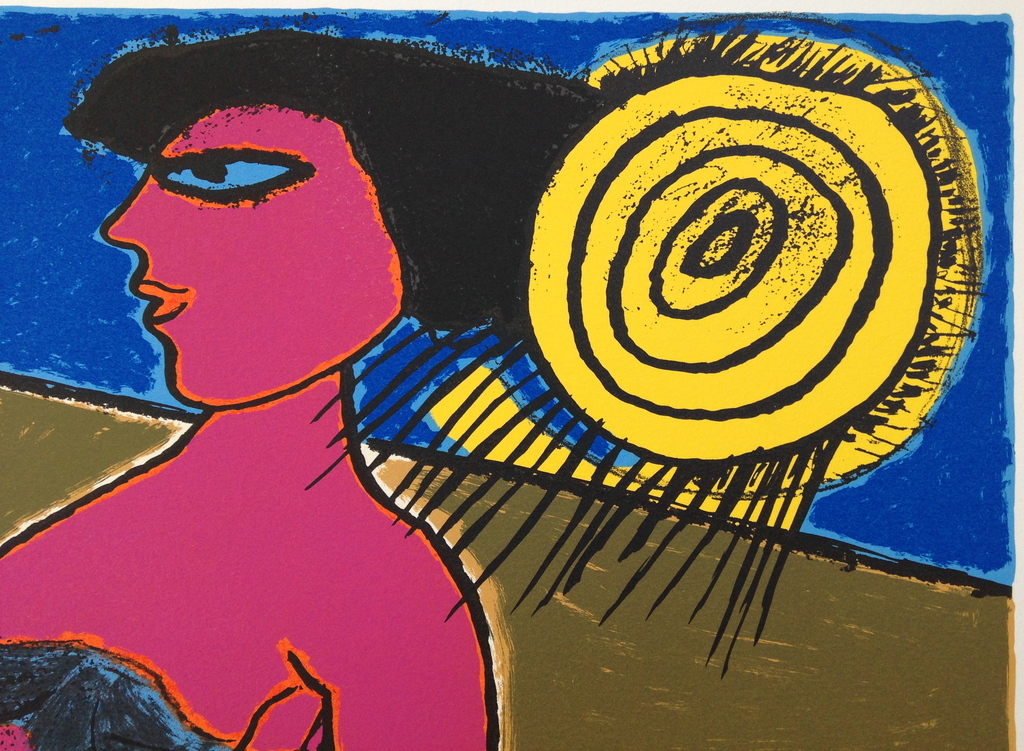 Corneille, Originele kleurenlitho uit 1996, Handgesigneerd kopen? Bied vanaf 220!