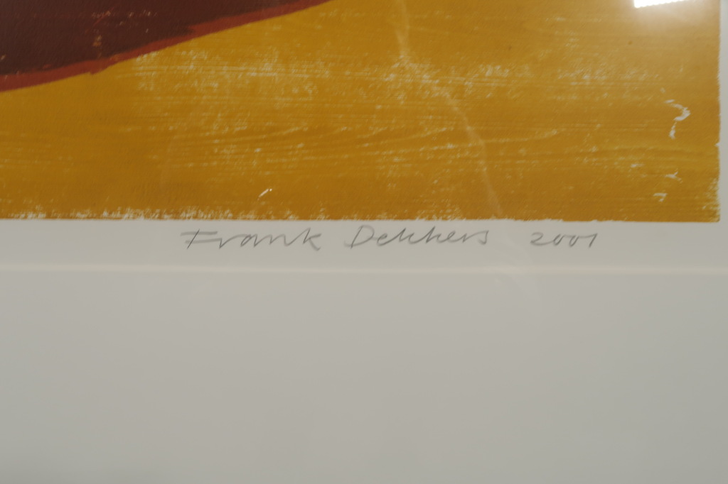 Frank Dekkers: Houtsnede, Zonder titel - Ingelijst kopen? Bied vanaf 70!