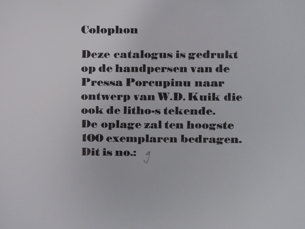 Dirkje Kuik: Catalogus + twee litho's kopen? Bied vanaf 60!