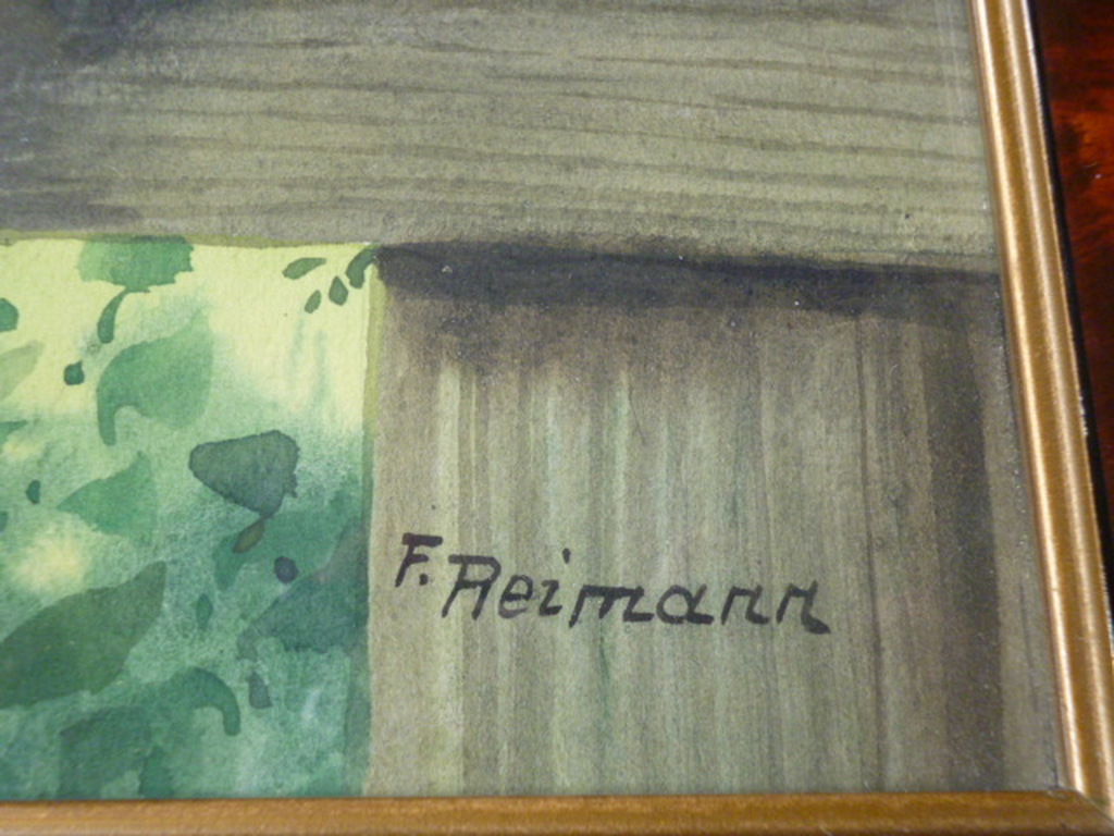 Friedrich Reimann - aquarel - Twee zwarte roodstaarten kopen? Bied vanaf 125!