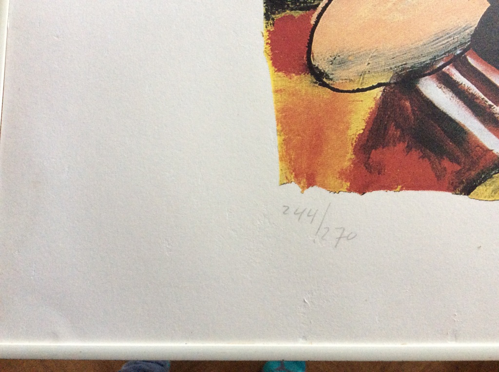 Herman Brood - zeldzame rasterdruk incl lijst - voetballers 1988 kopen? Bied vanaf 1!