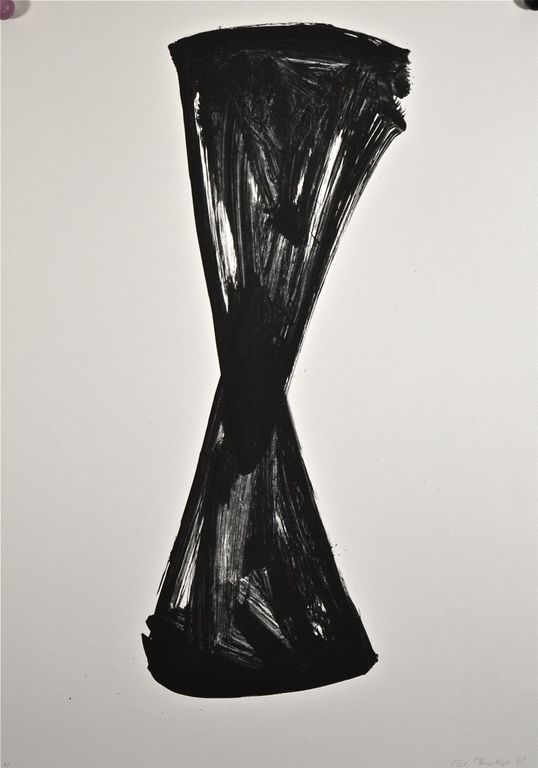 Rob van Koningsbruggen: Zeefdruk. Zandloperfiguur verkocht voor € 160!