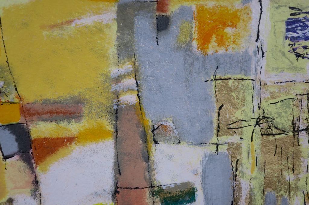 Anneke Peereboom: Zeefdruk, Sunny side I - Ingelijst kopen? Bied vanaf 40!