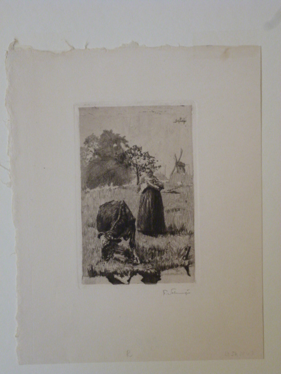 Ferdinand Schmutzer-Ets-Boerin met koe kopen? Bied vanaf 50!