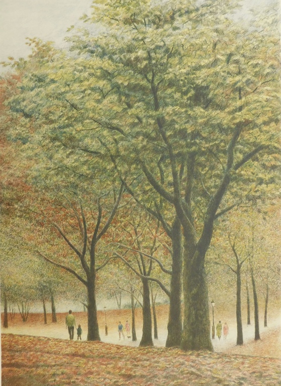 Harold Altman - kleurenlitho - Spring in the Park kopen? Bied vanaf 45!