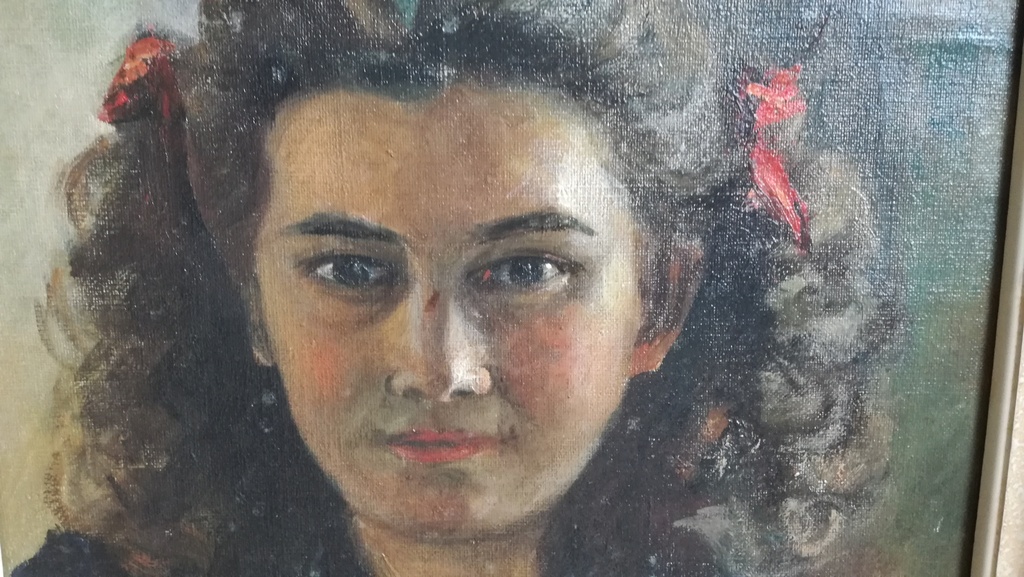 Onbekend kunstenaar, Olieverf op doek, Portret  verkocht voor € 35!