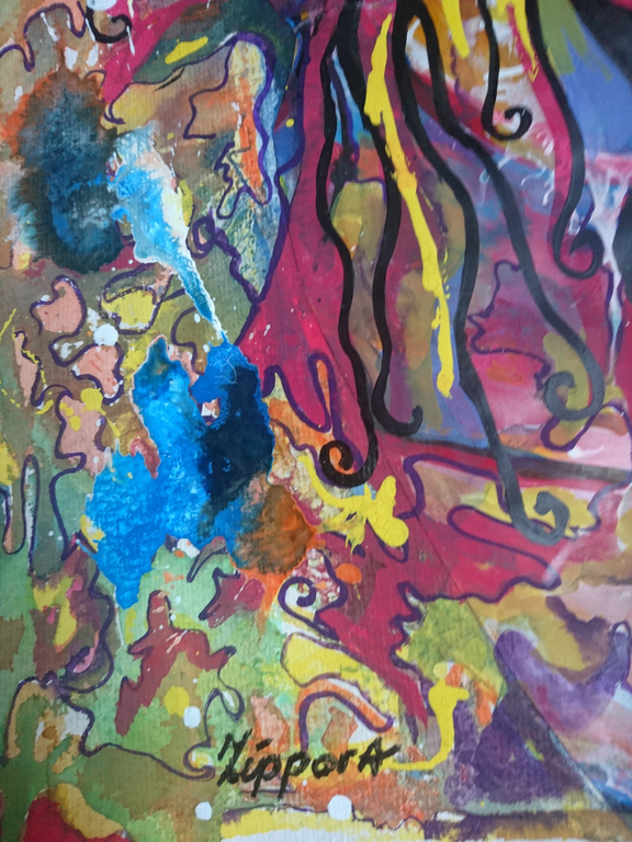 Zippora meijer  Devotion  Gem techniek op aquarelpapier kopen? Bied vanaf 45!