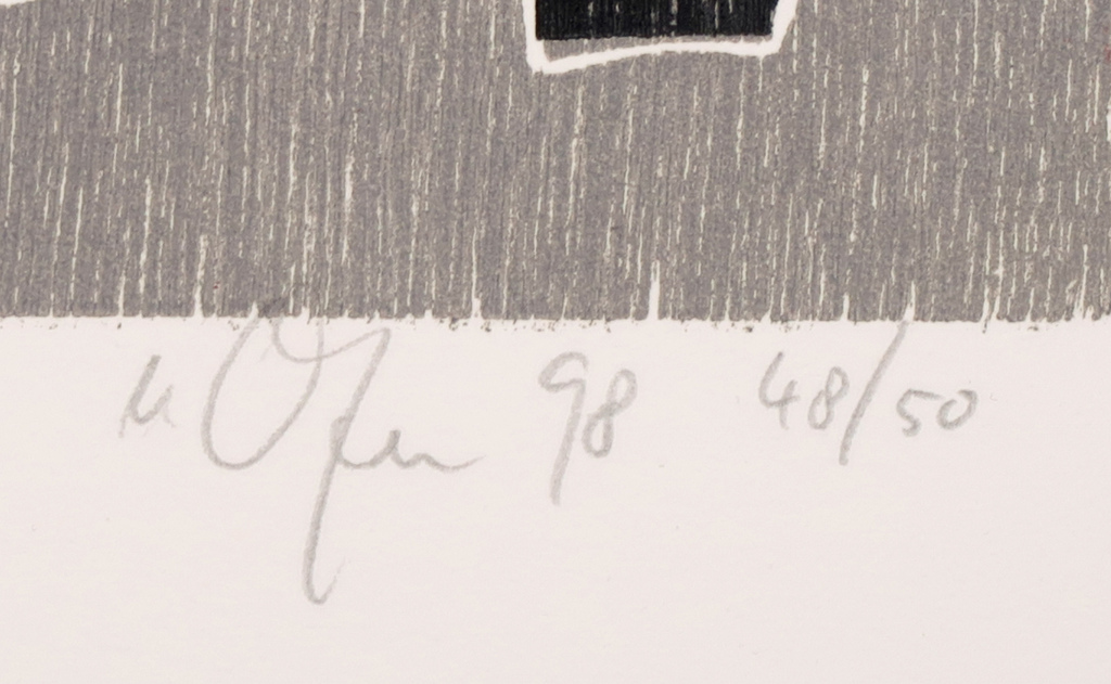 Vincent van Ojen: Houtsnede + Ed Leeflang: Gedicht, Donor kopen? Bied vanaf 40!