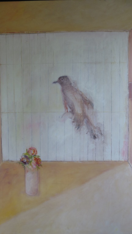 KAREL  DIERICKX (1940-2014)  OLIEVERF OP DOEK   "MIJN VRIJHEID" verkocht voor € 700!