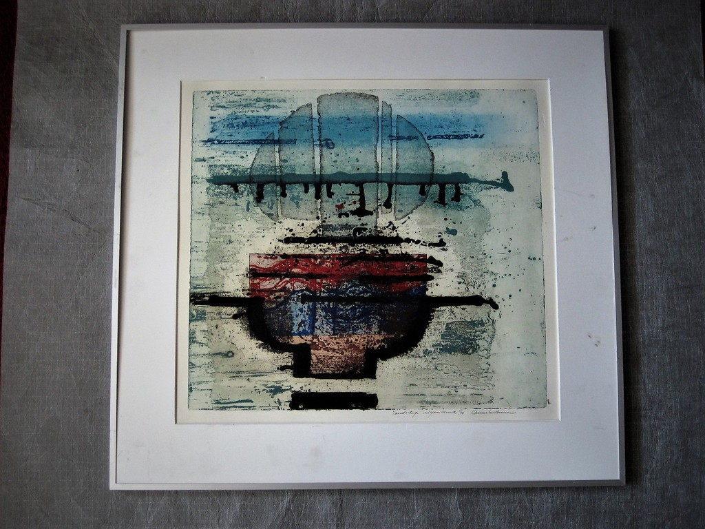 Karakteristiek bep opl  Litho "Landschap" van Friese alleskunner Anne Huitema kopen? Bied vanaf 1!