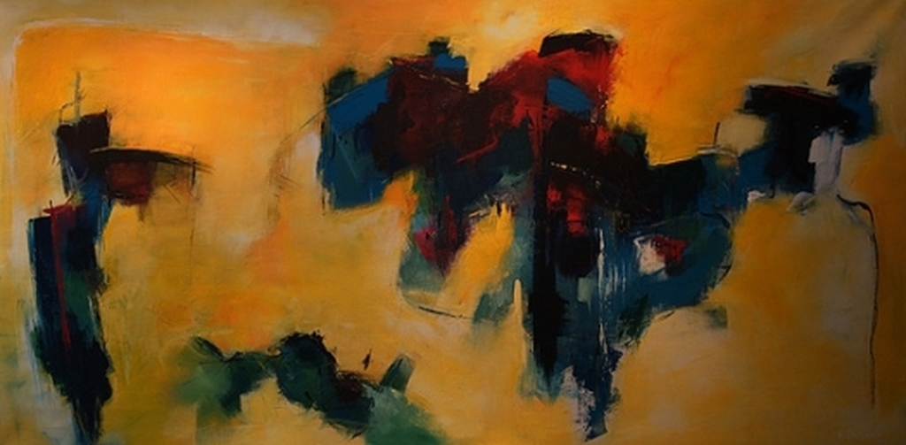 Ria Erckens - acryl op canvas - 'Untitled' 2007 verkocht voor € 270!