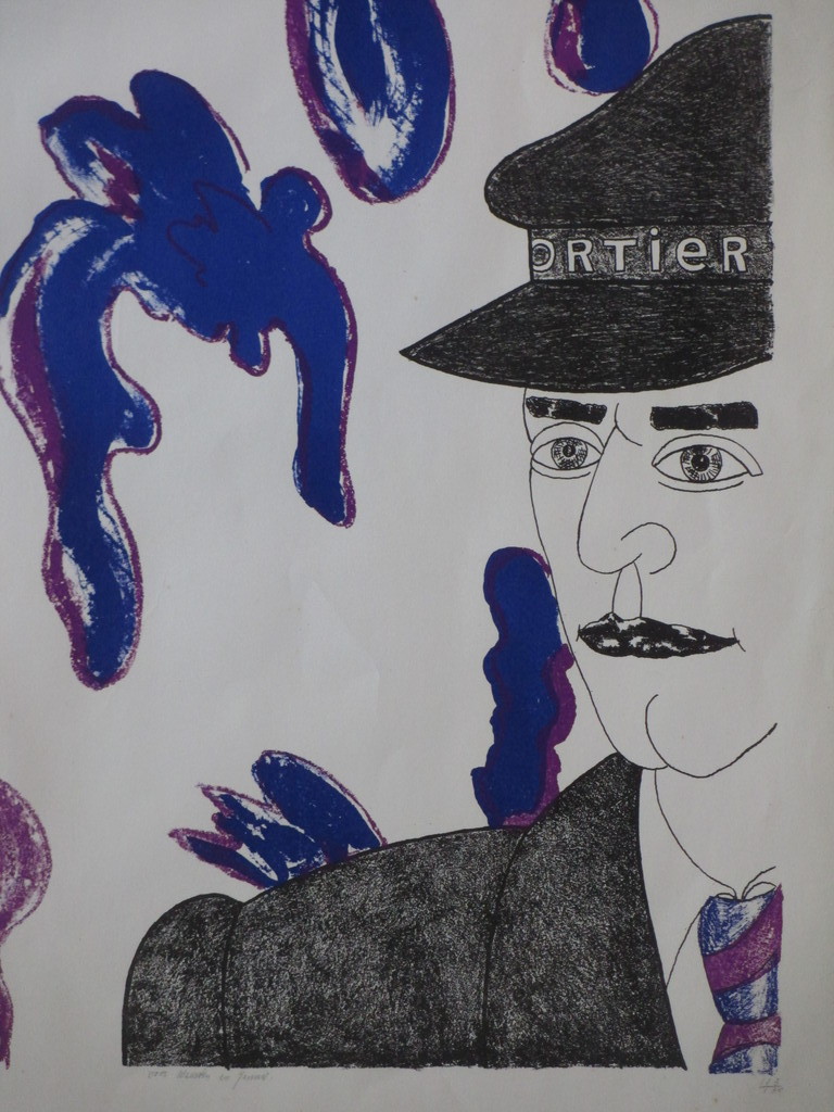 Alphons Freymuth, Portier, Kleurenlitho kopen? Bied vanaf 1!