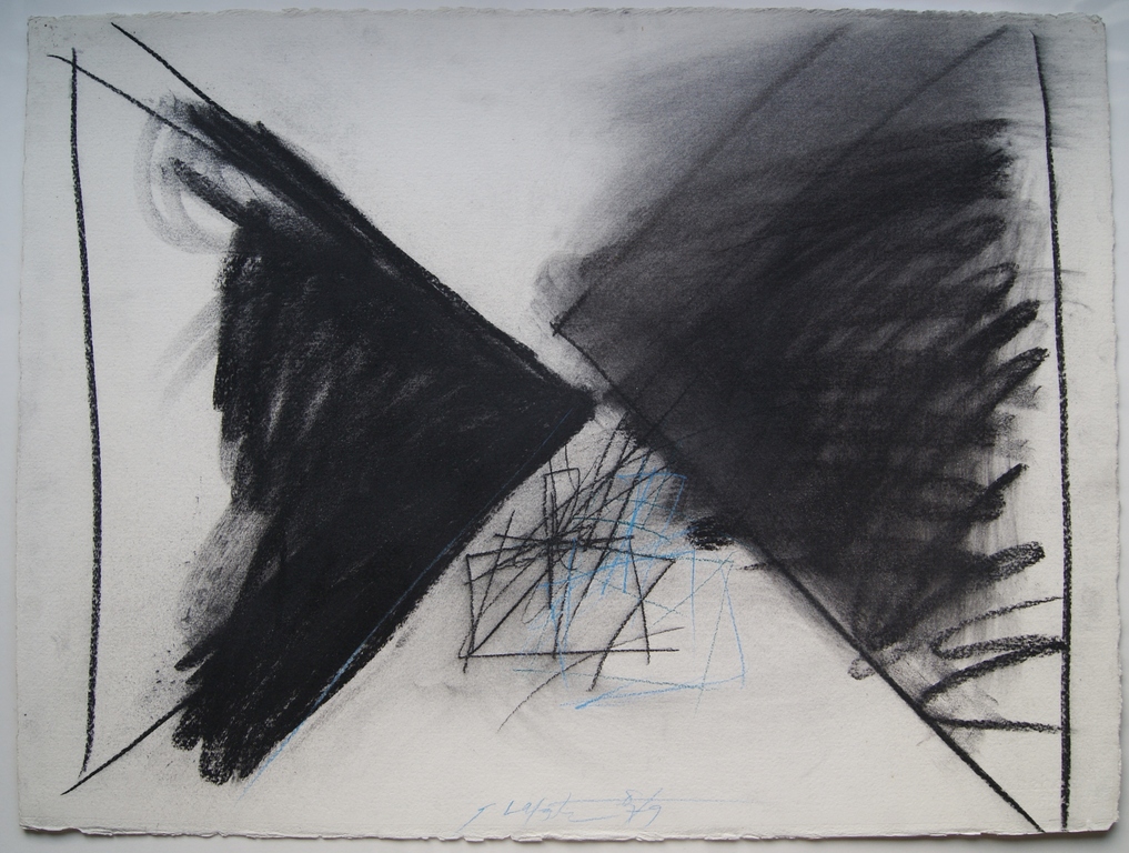 Ger Lataster - gemengde techniek op papier - 1979 verkocht voor € 695!