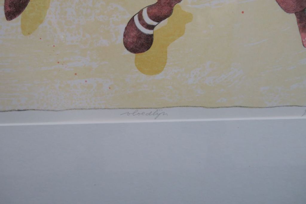 Gert Strengholt: Litho, Vloedlijn - Ingelijst kopen? Bied vanaf 1!