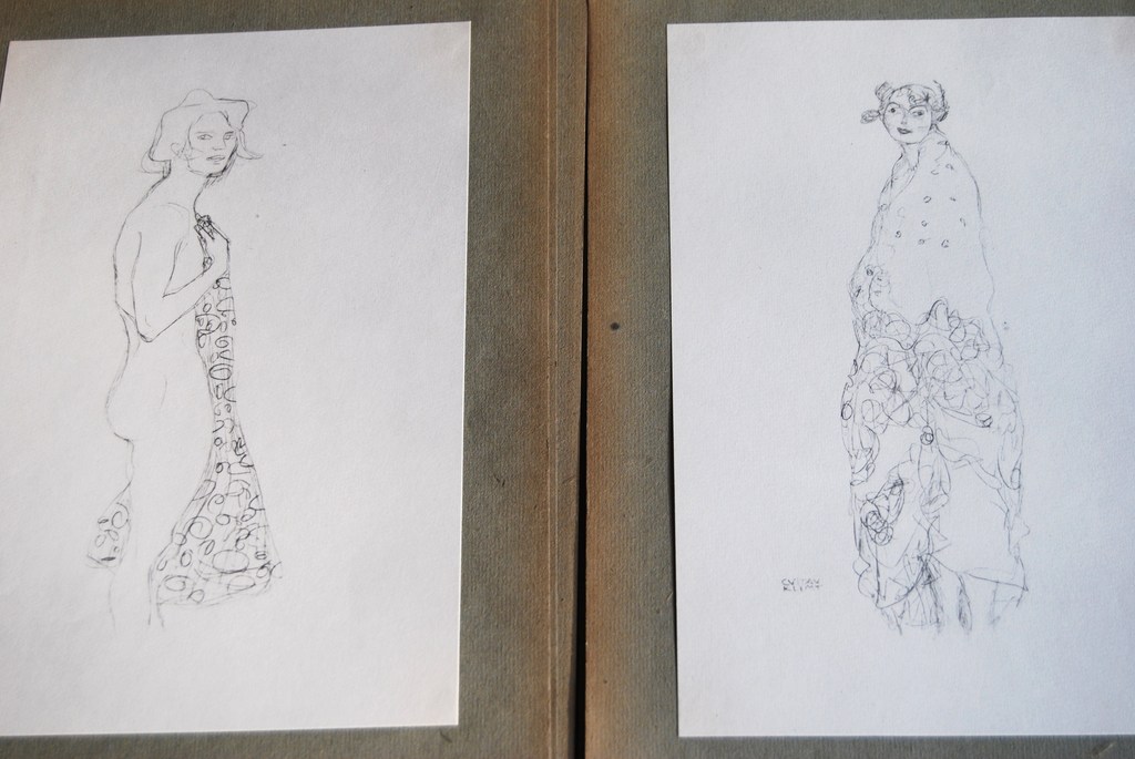 Gustav Klimt, Zehn Handzeichningen, 1922, Wenen, zeldzaam verkocht voor € 370!