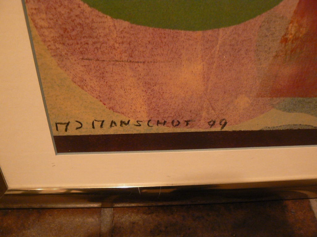 M.J. Manschot  --  Kleurenlitho  --  gesigneerd kopen? Bied vanaf 10!