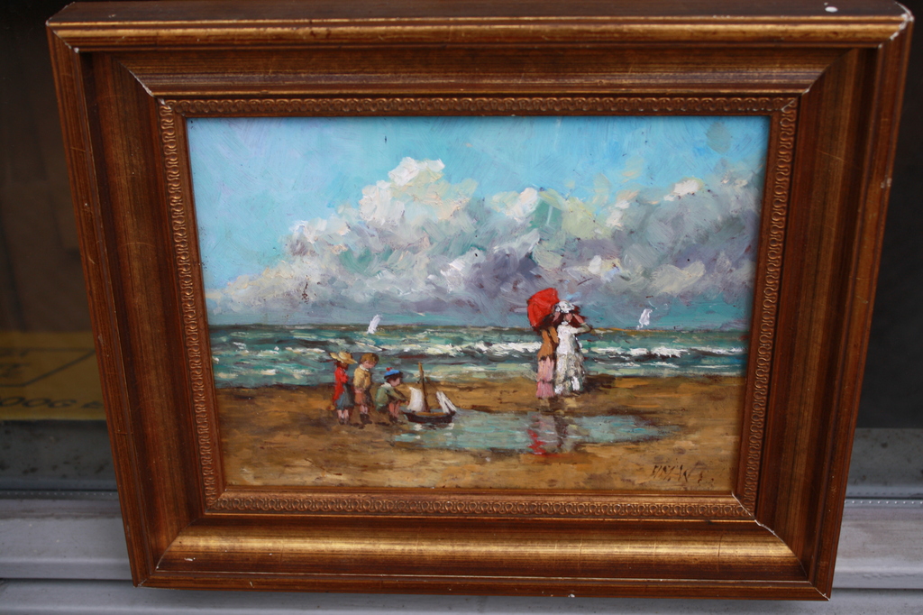 Adriaan WOUDTRA  - KINDEREN AAN HET STRAND kopen? Bied vanaf 100!