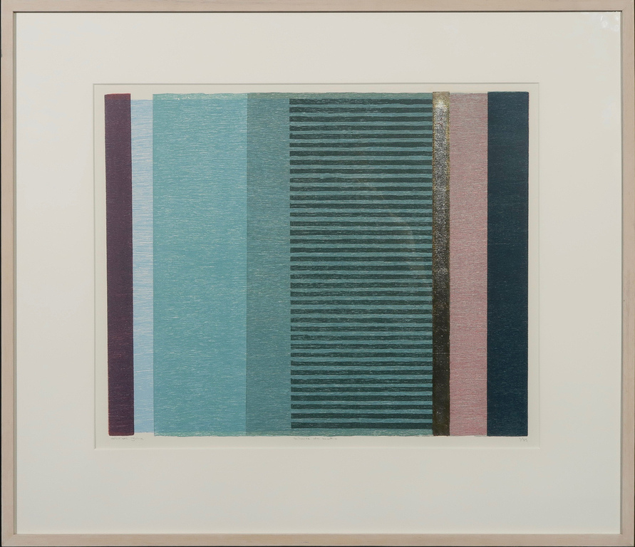 Olivier Julia: Houtsnede, Silence du motion - Ingelijst verkocht voor € 70!