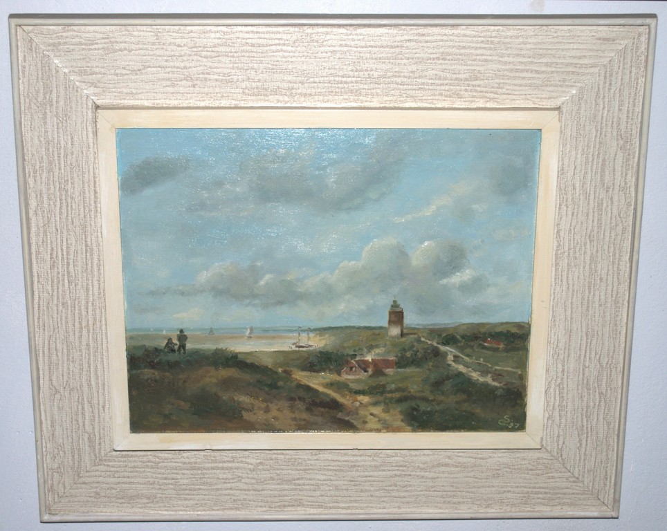 Hollands kustgezicht, gesigneerd olieverf op paneel, kunsthandel Pieter Breughel kopen? Bied vanaf 1!