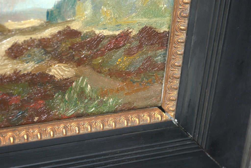 Bos- en heidelandschap - olieverf op doek - gesigneerd kopen? Bied vanaf 35!