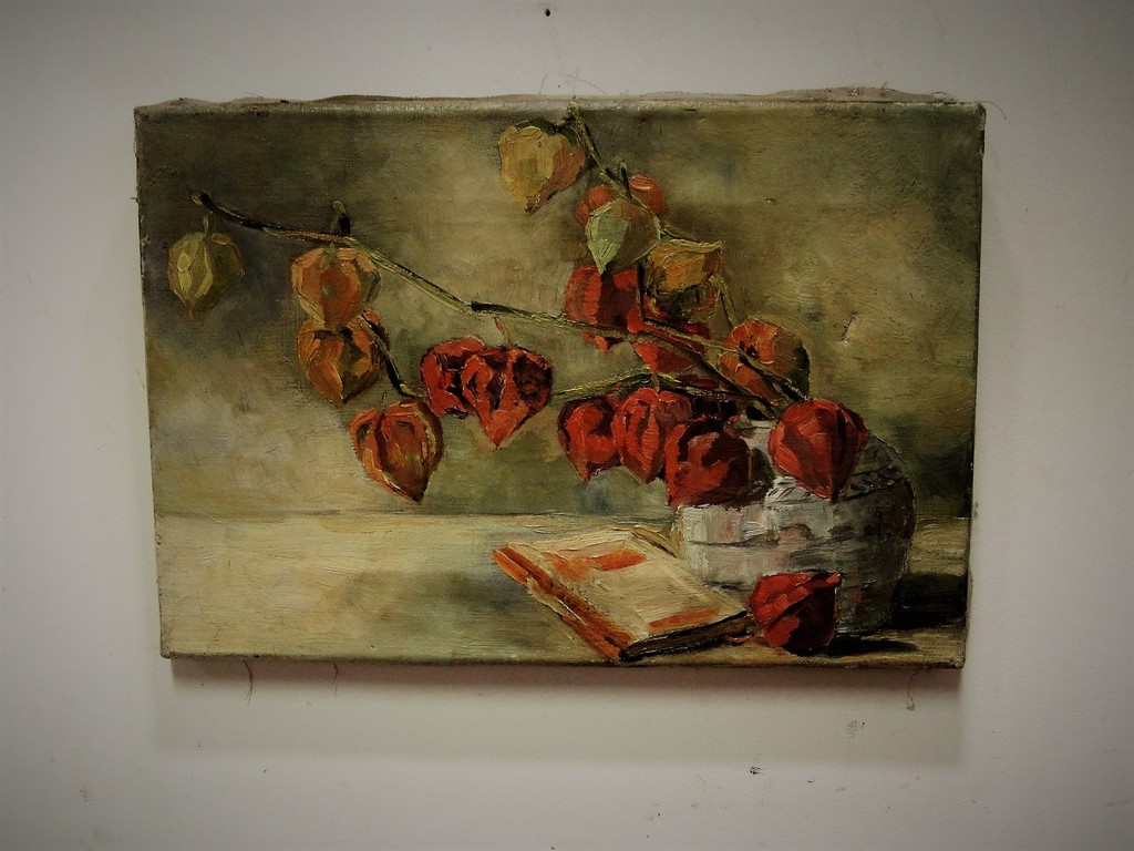 Gesigneerd impressionistisch olieverf stilleven met bloesemtak omstreeks 1920 kopen? Bied vanaf 1!