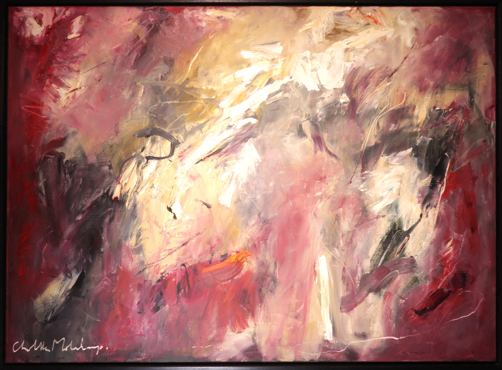 Charlotte Molenkamp: Olieverf op doek, Zonder titel - Ingelijst (Zeer groot) kopen? Bied vanaf 2200!