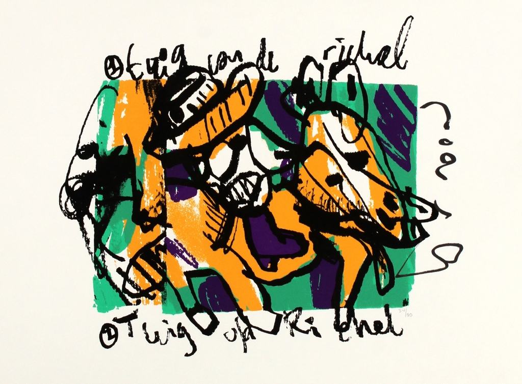 Herman Brood - Originele handgesigneerde zeefdruk - Tuig van de richel kopen? Bied vanaf 1!