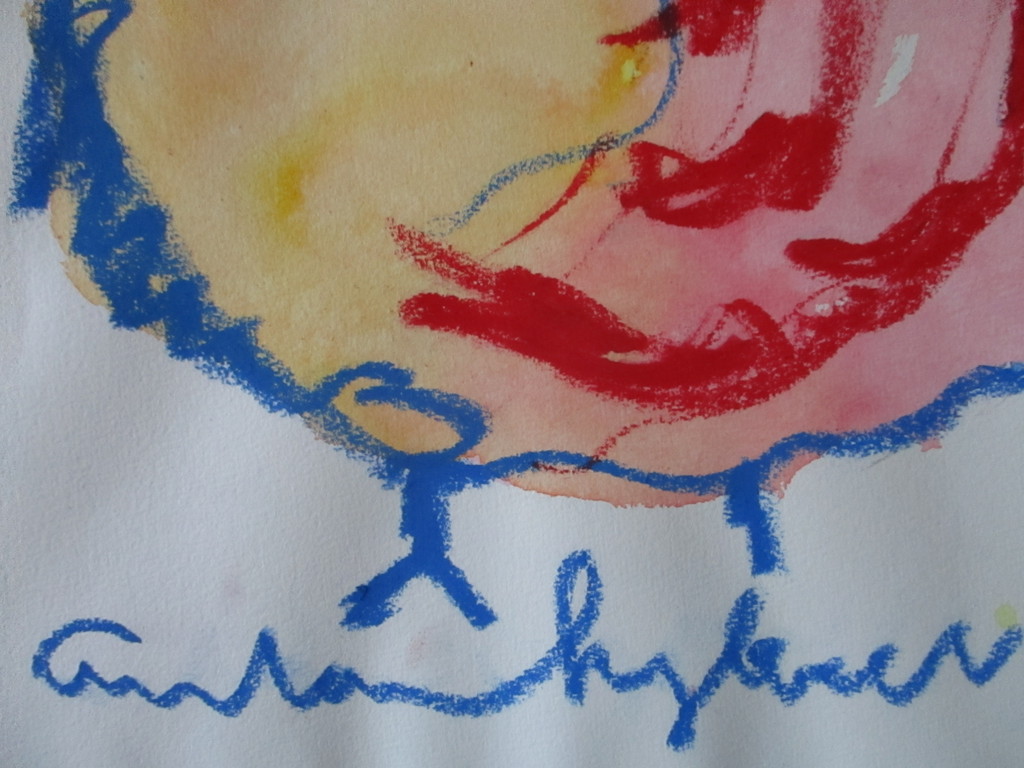Anton Heyboer - crayon en aquarel op molenpapier - spetterkip kopen? Bied vanaf 1!