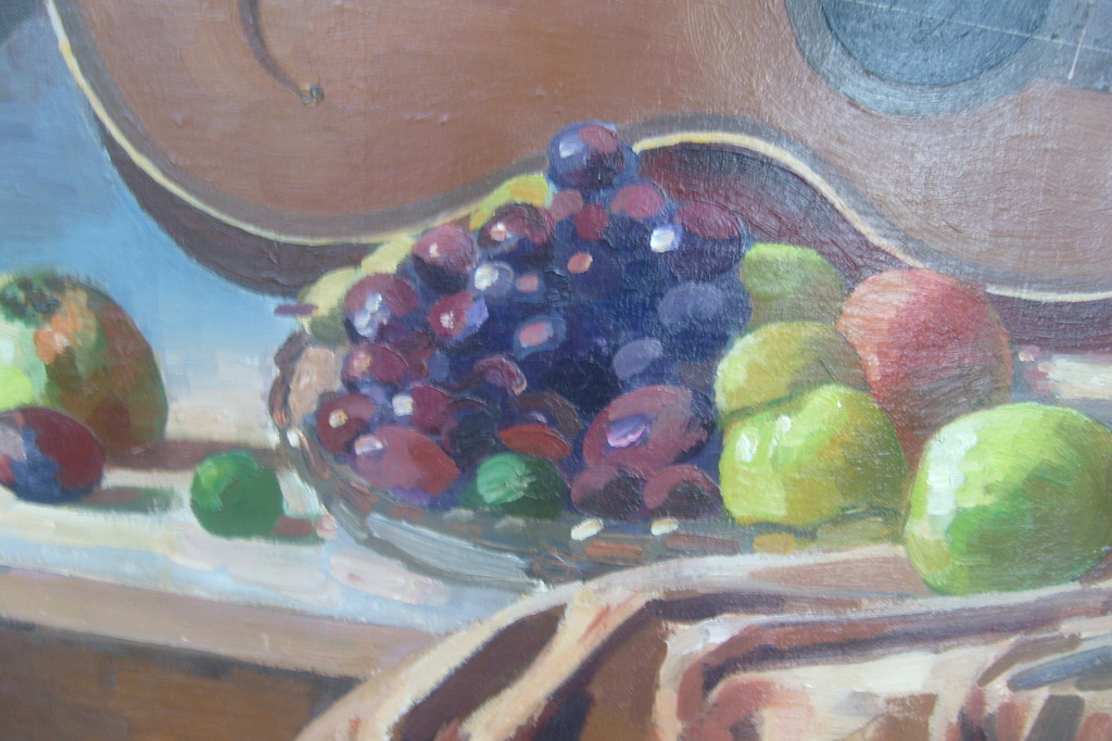 Johan ( Jo) Jacob Voskuil,stilleven met gitaar, olieverf op linnen kopen? Bied vanaf 75!