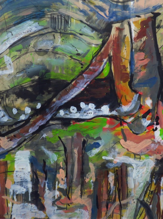 Arhan Gunermengi: Acryl op papier, Zonder titel -Ingelijst kopen? Bied vanaf 20!