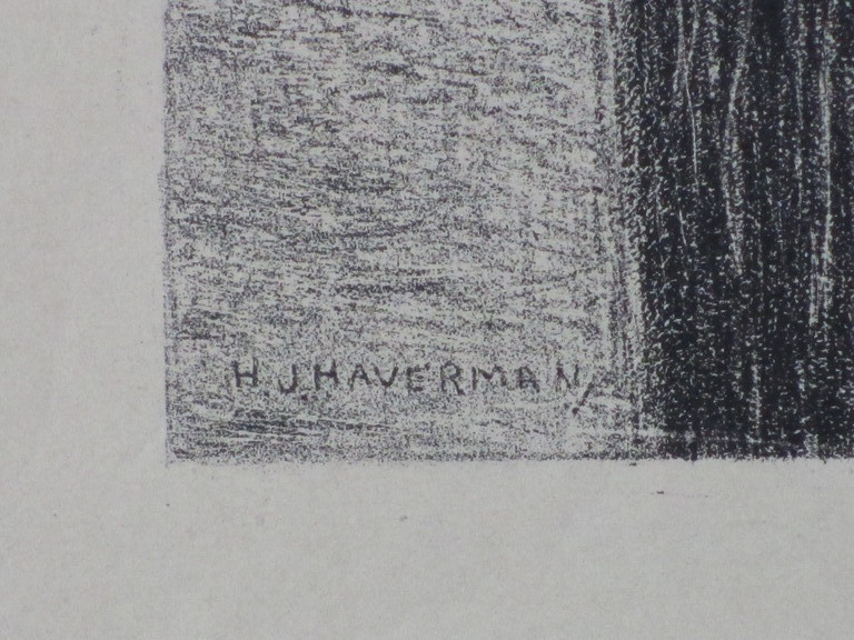 H.J.Haverman, Kerkgangster, Litho kopen? Bied vanaf 30!