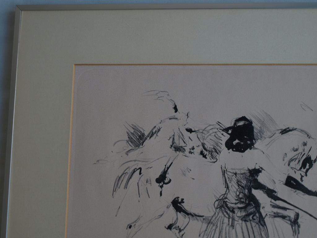 Jan Groenestein : Litho , Circuspaarden – gesigneerd & Ingelijst - 1962 kopen? Bied vanaf 100!