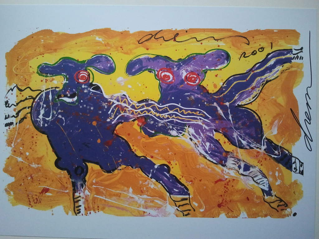 Peter Diem - Flying Cows - Gesigneerde Artprint kopen? Bied vanaf 1!