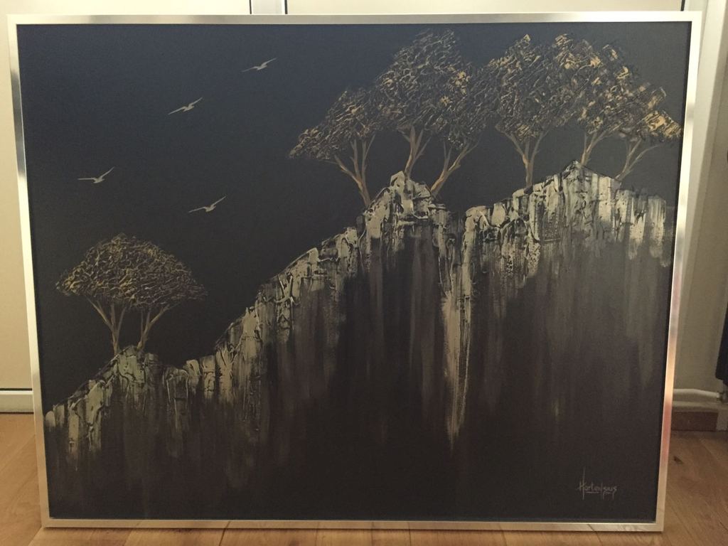 Leo Hortensius: gemengde techniek, Donker landschap  kopen? Bied vanaf 180!