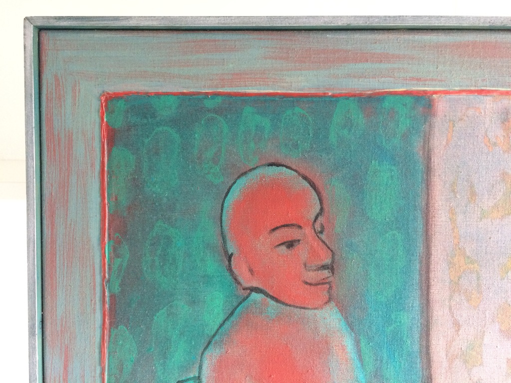 Ubaldo Sichi: Acryl op linnen: Gesprek kopen? Bied vanaf 200!