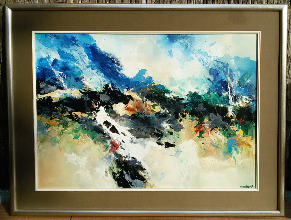 Hans Vanhorck - Coast wind, gemengde techniek op paneel (ingelijst, groot) kopen? Bied vanaf 550!