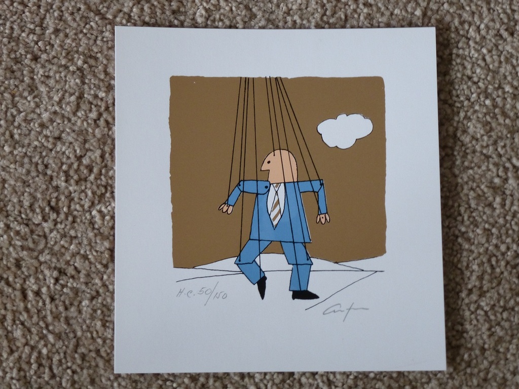 Harry Araten, Zeefdruk: Marionette, handgesigneerd kopen? Bied vanaf 1!