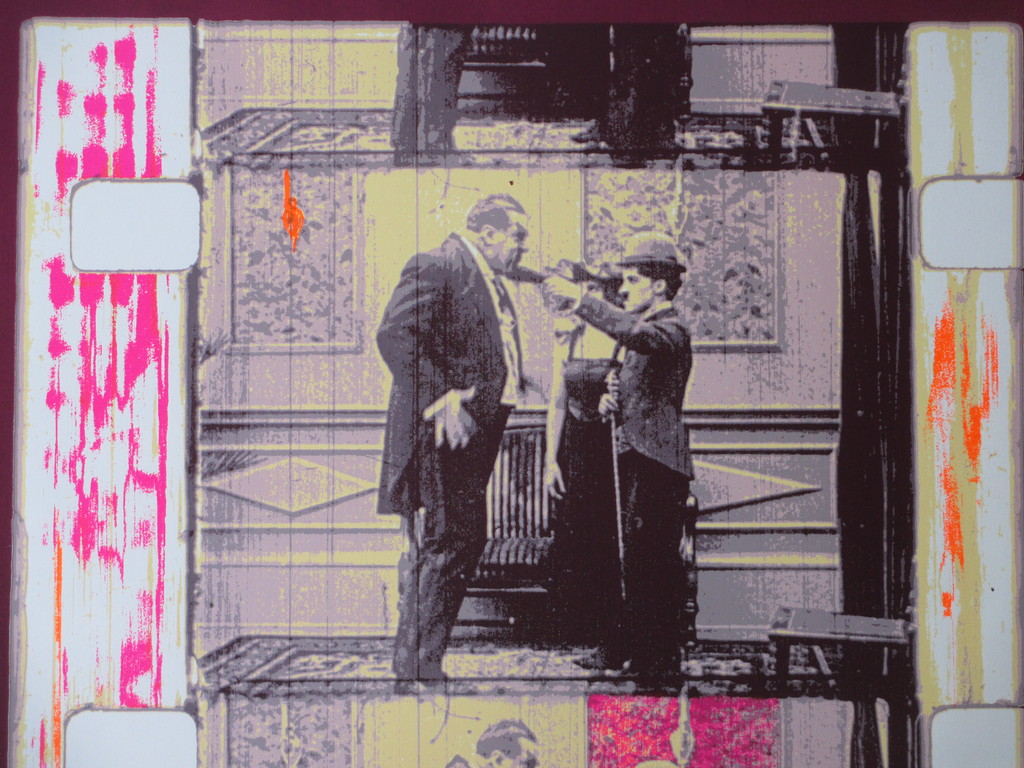 Henk van der Vet, Charlie Chaplin Still, Zeefdruk kopen? Bied vanaf 40!