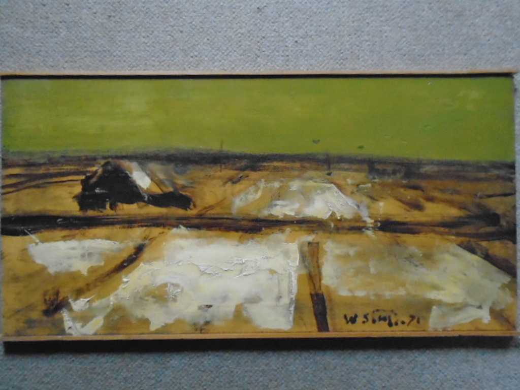 Wim Steyn - olieverf - Landschap verkocht voor € 35!