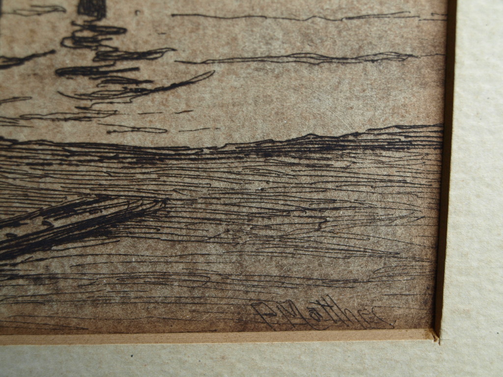 Oskar Paul Matthes : Ets, Edam, Volendam – gesigneerd – ca 1905 kopen? Bied vanaf 1!