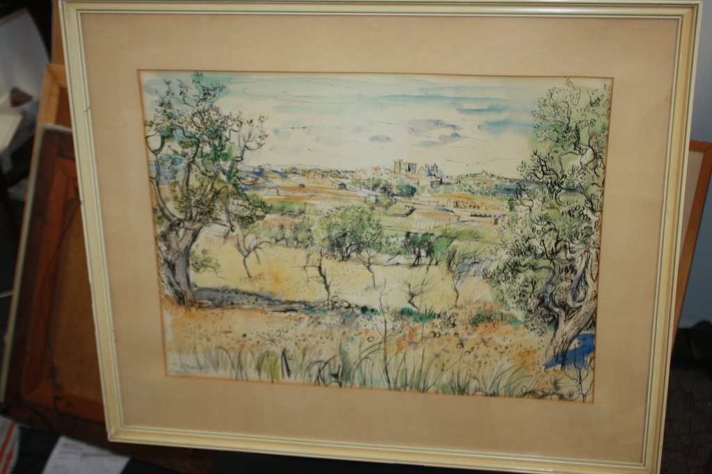 JONKVROUW VAN BRANDELER - TEKENING STADSGEZICHT SPANJE kopen? Bied vanaf 80!