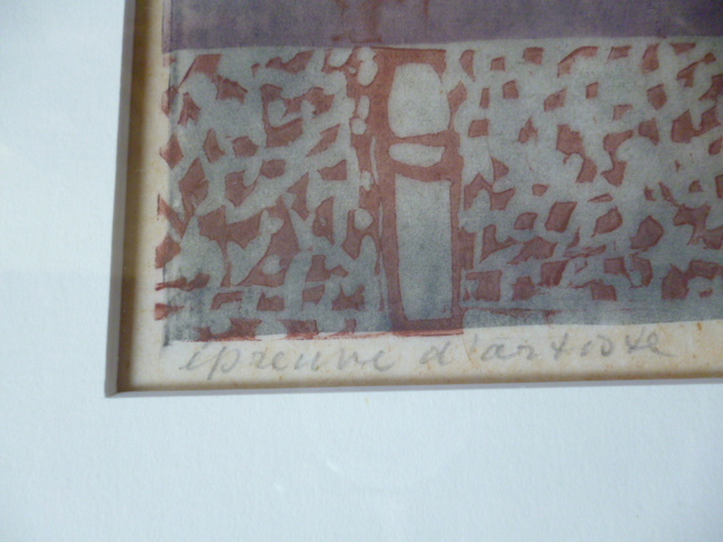 Otto B. de Kat - kleurenlinosnede - De conversatie kopen? Bied vanaf 250!